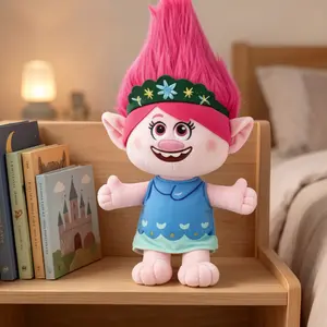 35cm Trolls Band Together Plush Toy, Cartoon Poppy Branch Doll, Toy, Soft Stuffed Animal, Perfect Gift for Kids