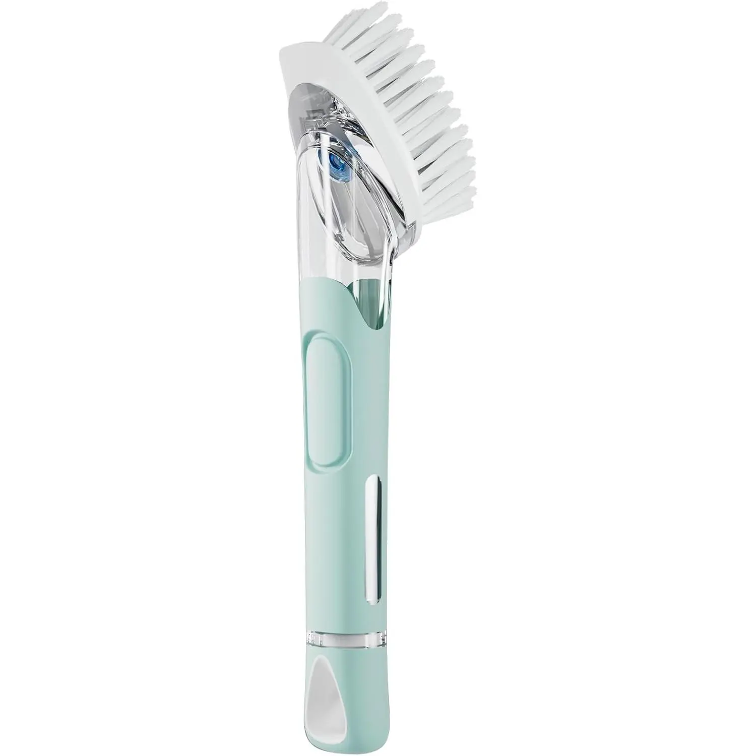 Dish Brush with Soap Dispenser, Dish Washing Brush with Handle, Soap Dispensing Dish Brush, Soap Brush for Kitchen Sink, Dish Wand Kitchen Brushes for Dishes/Pans/Pots/Sink (Blue)