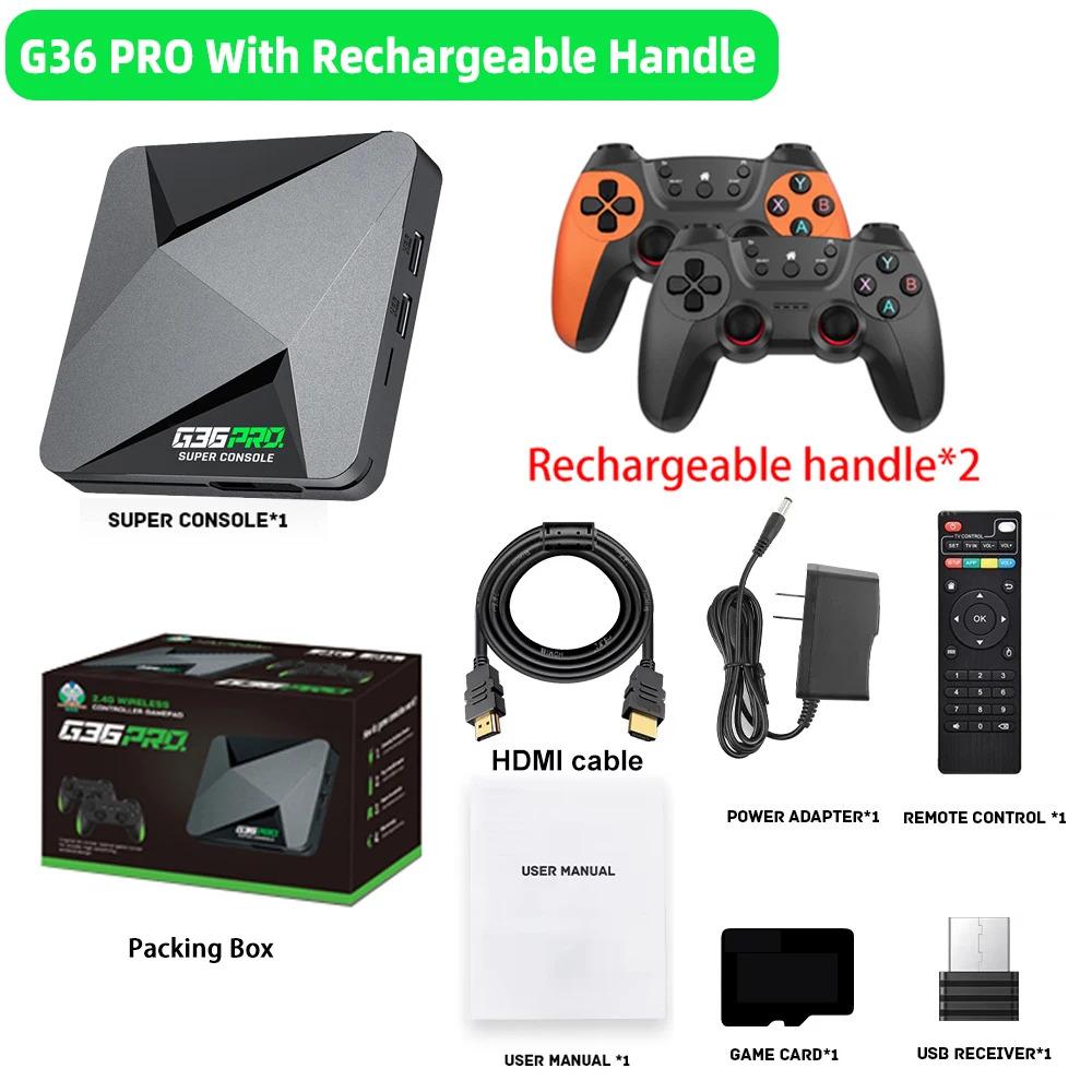 G36 Pro Retro Game Console with 120,000+ Classic Games for PS1/GBA/CPS| Rechargeable Wireless Controller| Perfect Kids Gift & Family Entertainment