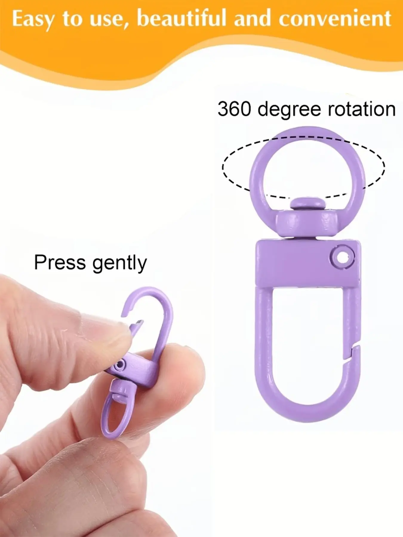 55Pcs Women's Key Rings & Key Chains, Keychain Set, Colorful Swivel Clasp Hook Keychains, Connecting Accessories for Bag Charms and Handmade DIY Keychain Making, with Key Rings for Purse Key Chain Connectors, Random Mixed Colors