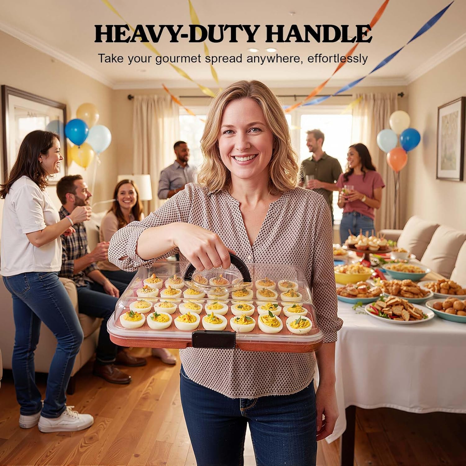 Deviled Egg Containers with Lid Easter Gifts Set (28 Eggs), 2026 Upgraded Acacia Wooden Deviled Egg Tray Platter for Party, Kitchen for Women, The Lid is Dishwasher Safe (Black) Deviled Egg Containers with Lid Easter Gifts Set (28 Eggs), 2026 Upgraded Acacia Wooden Deviled Egg Tray Platter for Party, Kitchen for Women, The Lid is Dishwasher Safe (Black)