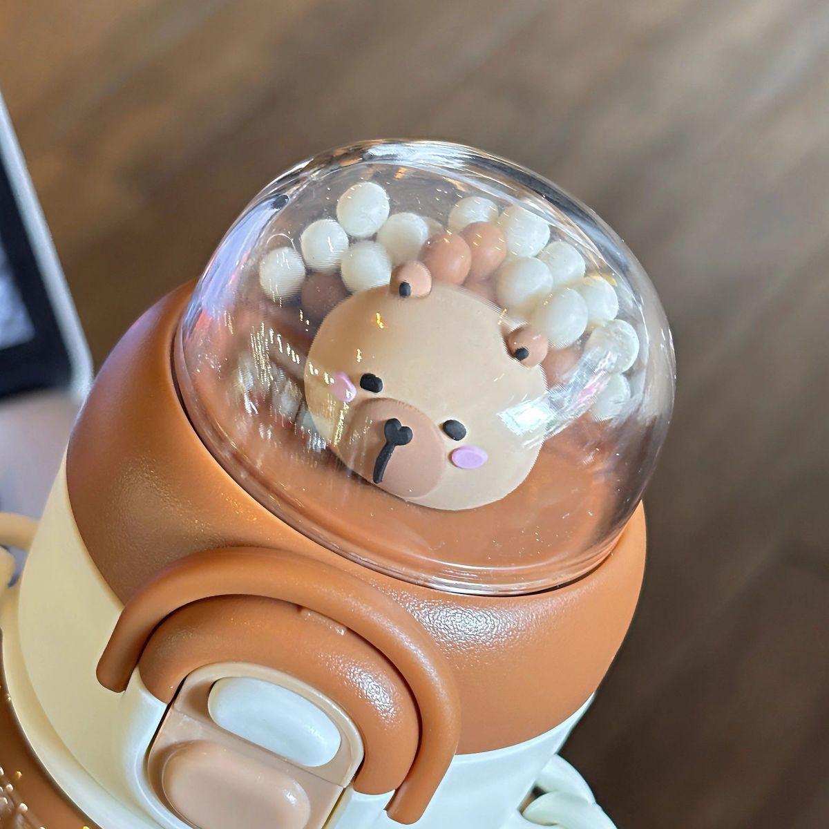 400ml Capybara Stainless Steel Coffee Cup Travel Thermal Mug Leak-proof Bottle Tea Coffee Mug Insulated Cup Gift Back To School