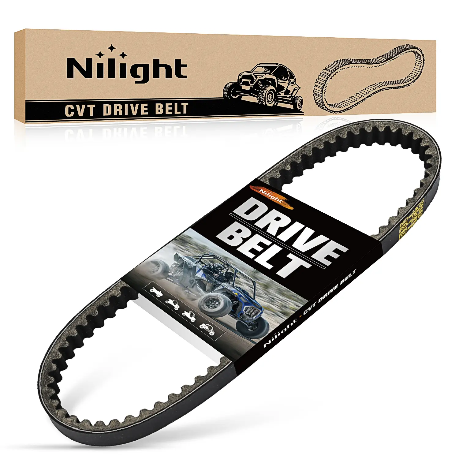 Nilight 743-20-30 Rubber CVT Drive Belt - Replacement for GY6 125cc/150cc 152QMI/157QMJ Short-Case Engine, Roketa, Taotao, Vespa, Jonway, Peace, Hammerhead Moped, Go Kart, ATV (1 Pack)