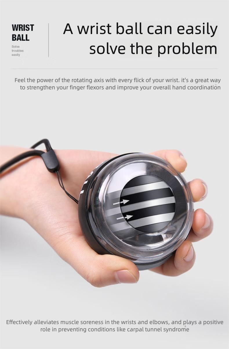 Ultimate Auto Gyro Ball Hand Trainer |   On-the-Go Fitness Tool for Stronger Grip, Toned Forearms & Stress Relief – Perfect for Travel, Office, or Home Workouts. Get Stronger Hands, Faster Results