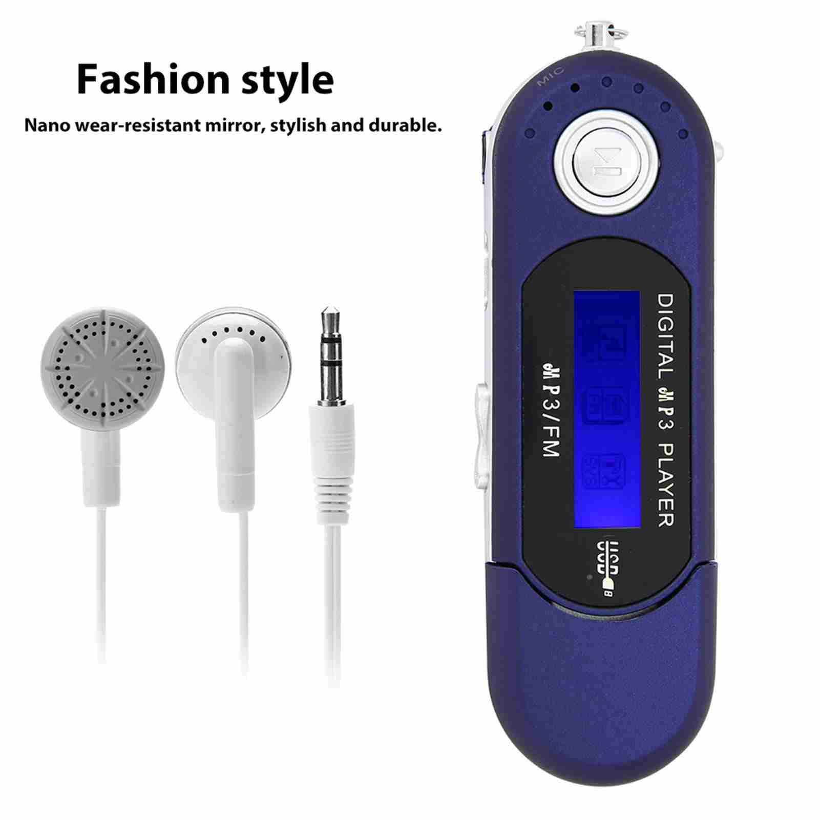 mp3 music playerPortable  with LCD Screen Voice  (Black Blue White