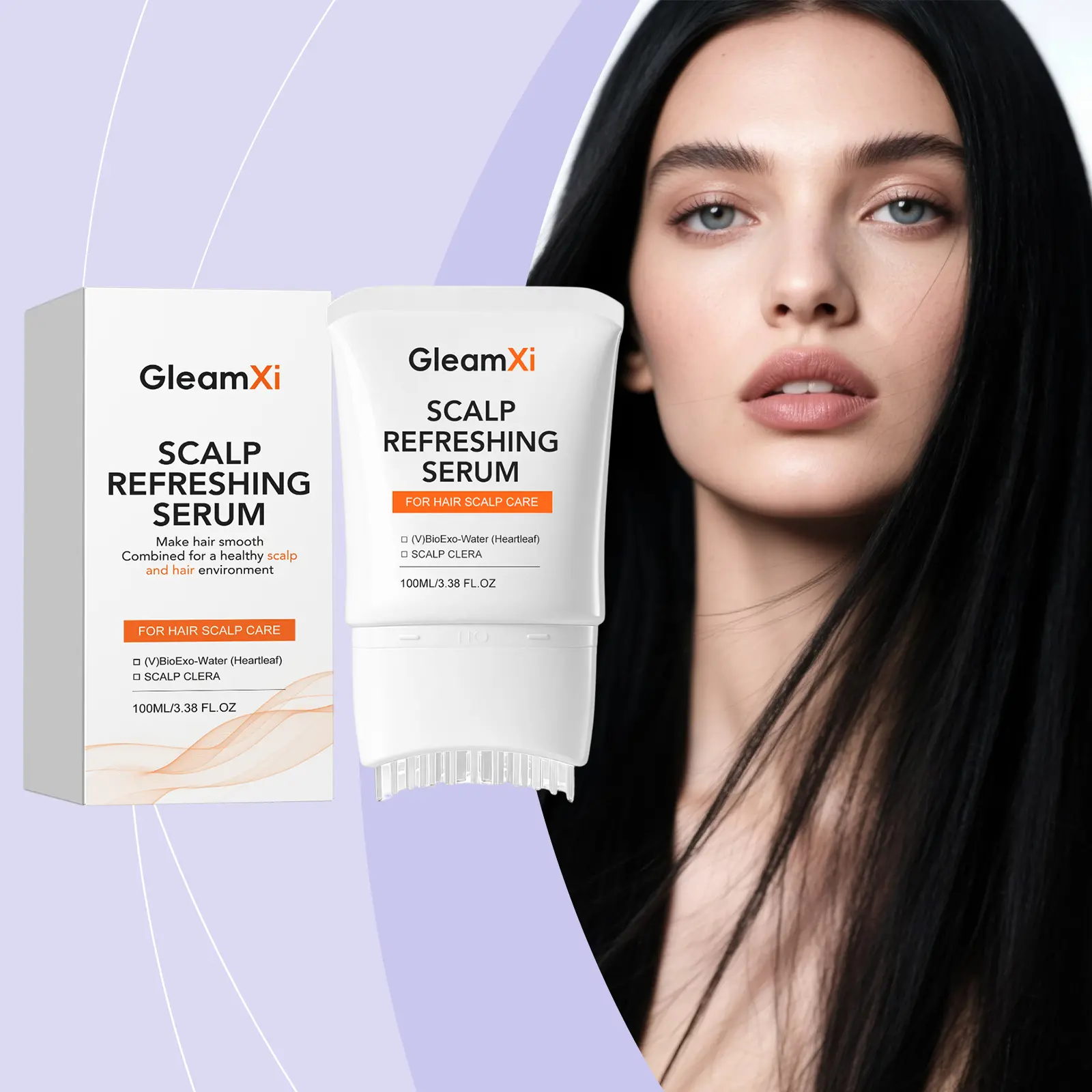 GleamXi Refreshing Scalp Essence Liquid - Gentle, Non-Greasy, Light And Delicate Daily Care, Massage, Moisturizing, Smooth Hair Protection
