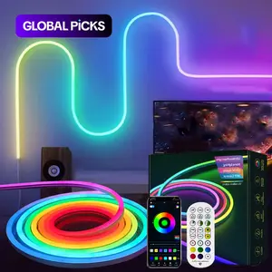 LED Smart Neon Light Strip, USB-Powered RGBIC Flexible Rope Light with App and Remote Control, LED Strip Lights for Bedroom, Living Room, Game Room or TV Wall, LED Light Strips #TOP PICKS