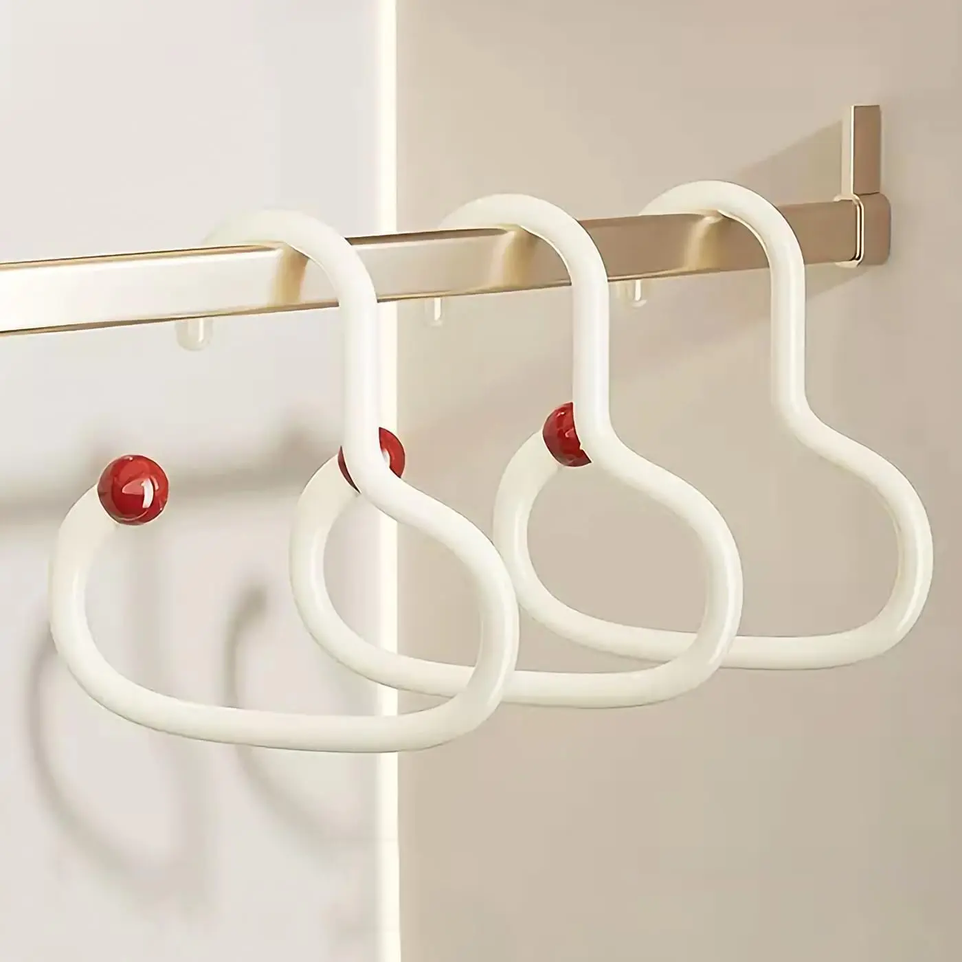 3 count Bra Hanger for Thick Plastic Closet,  Top Organizer 3 White Heart Hooks Capacity Space Saving Hanger Closet Organizers and Storage for  Top, Hats, Scarf etc. (Style3)