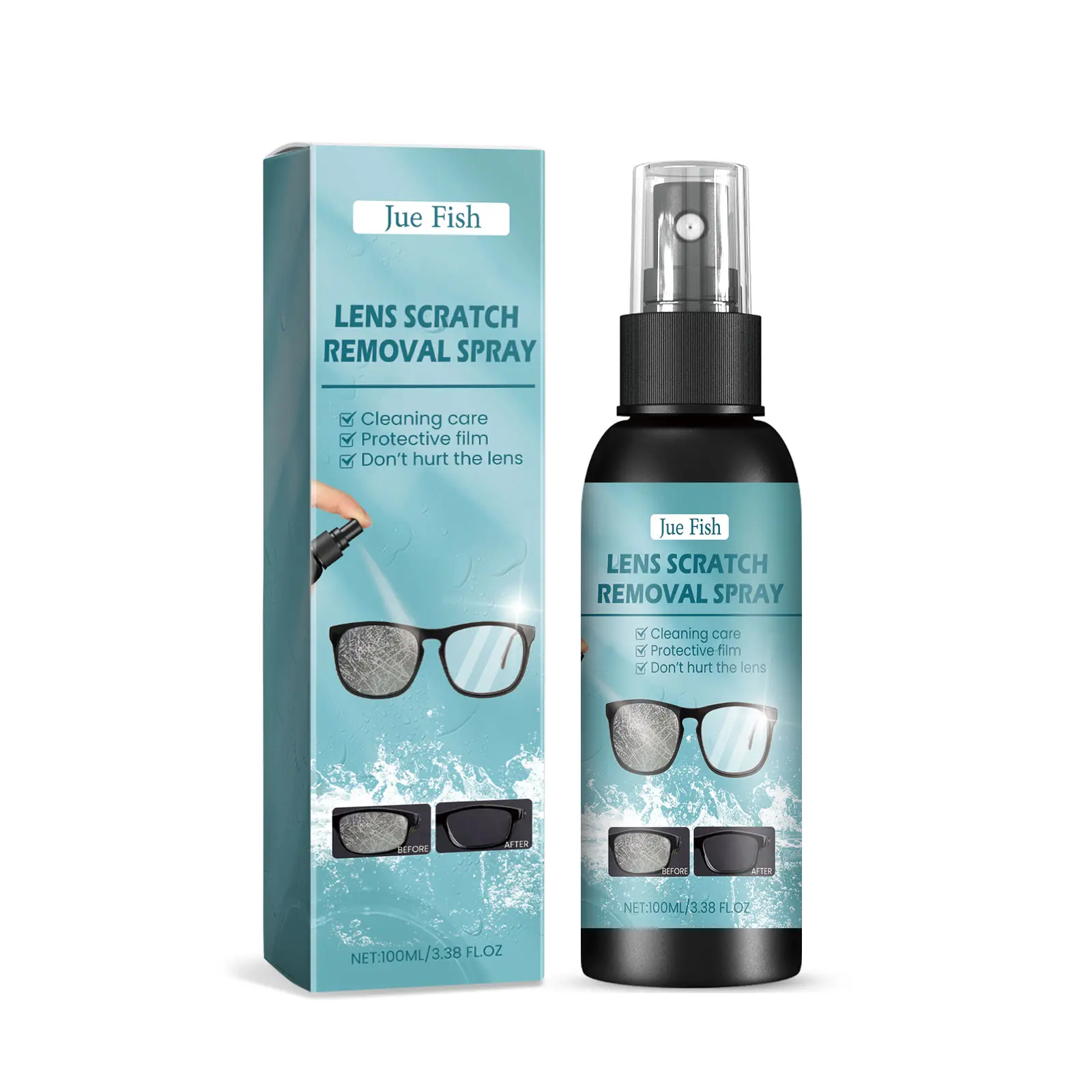 Jue-Fish Unisex Diving Mask Lens Scratch Fixer - Glass Repair Curing Agent for Scuff Removal and Blurred Eye Lens Refurbishment