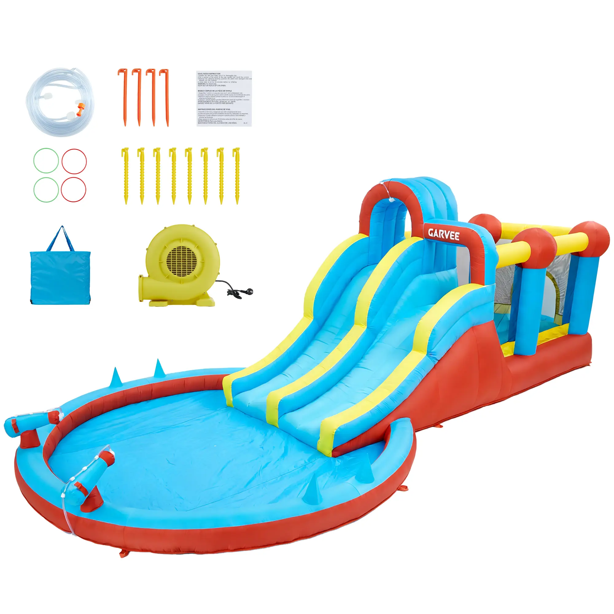 Inflatable Water Slide Park – 23 FT Bounce House for Kids with Slide, Outdoor Backyard Pool