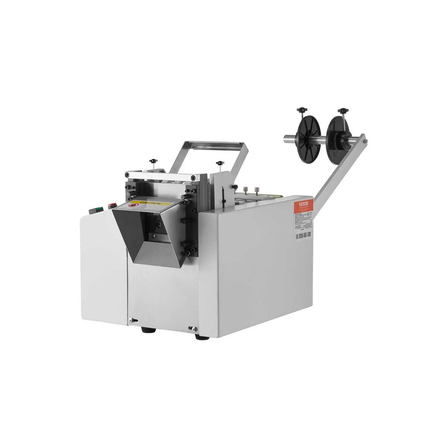 VEVOR Auto Heat-Shrink Tube Cutter, Cable Pipe Cutting Machine with 1mm-85mm Cutting Width, 0.1mm-99999.9mm Length, Automatic Tube Cutter for Heat Shrink Tube, Fiberglass Tube, Cable, Yellow Wax Tubes
