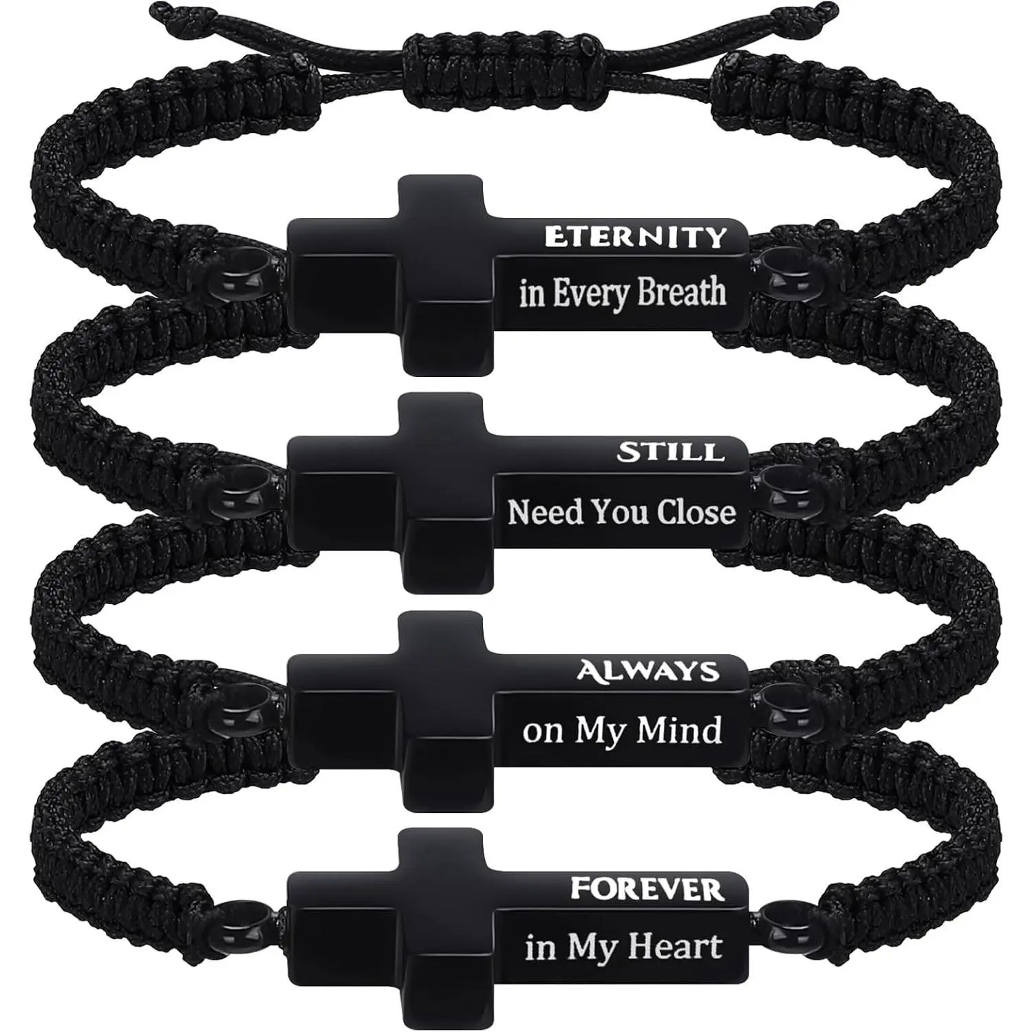 Cremation Ash Holder Bracelet - Adjustable Braided Rope Bangle, 2-Part Stainless Steel Urn Bracelet for Men and Women, Personalized Memorial Jewelry for Loved Ones or Pets