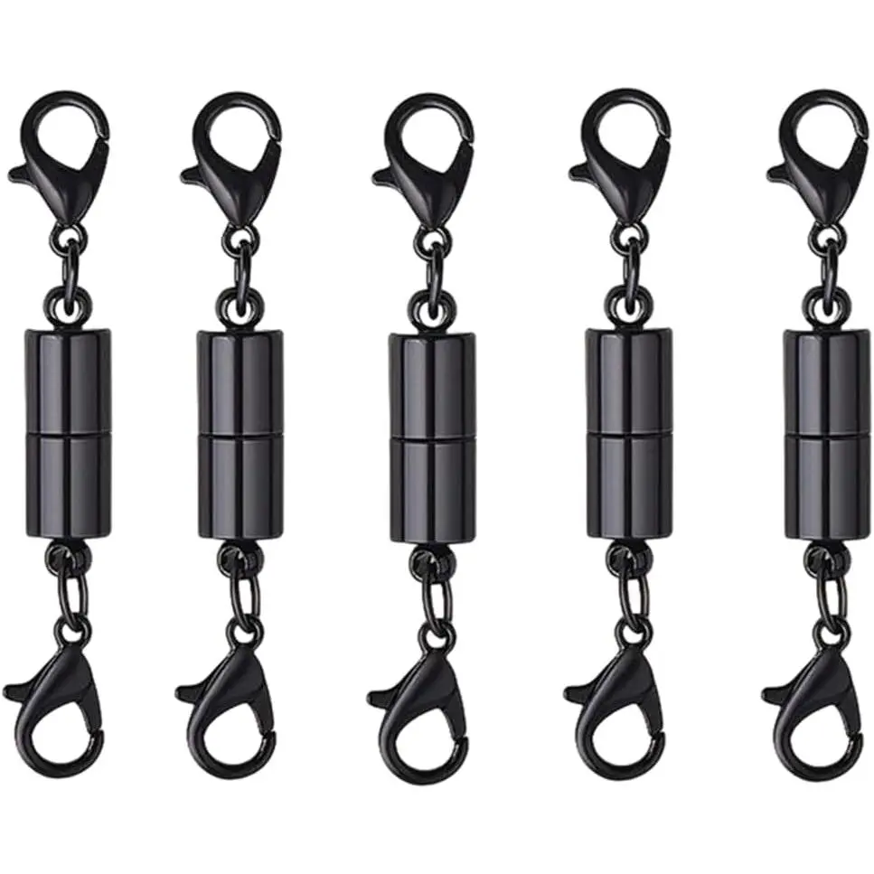 10 Pack Black Lobster Clasps for Jewelry DIY, Easy Buckle Accessory for Necklaces & Bracelets