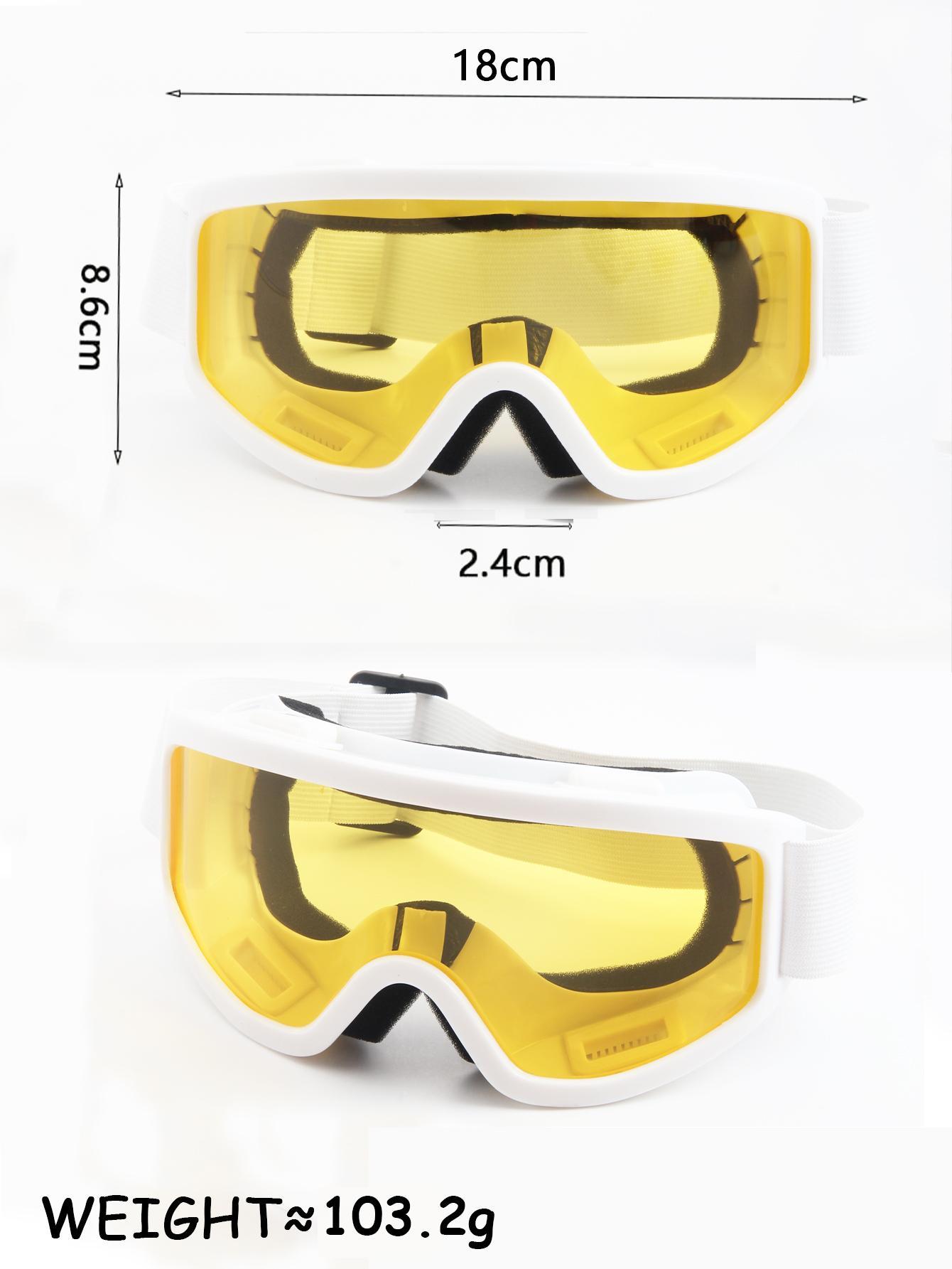 Unisex Large-Frame One-Piece Ski Goggles, Day-Night Versatile Anti-Fog HD Lenses, Windproof Padded Comfortable Fit for Skiing, Snowboarding & Winter Outdoor Adventures