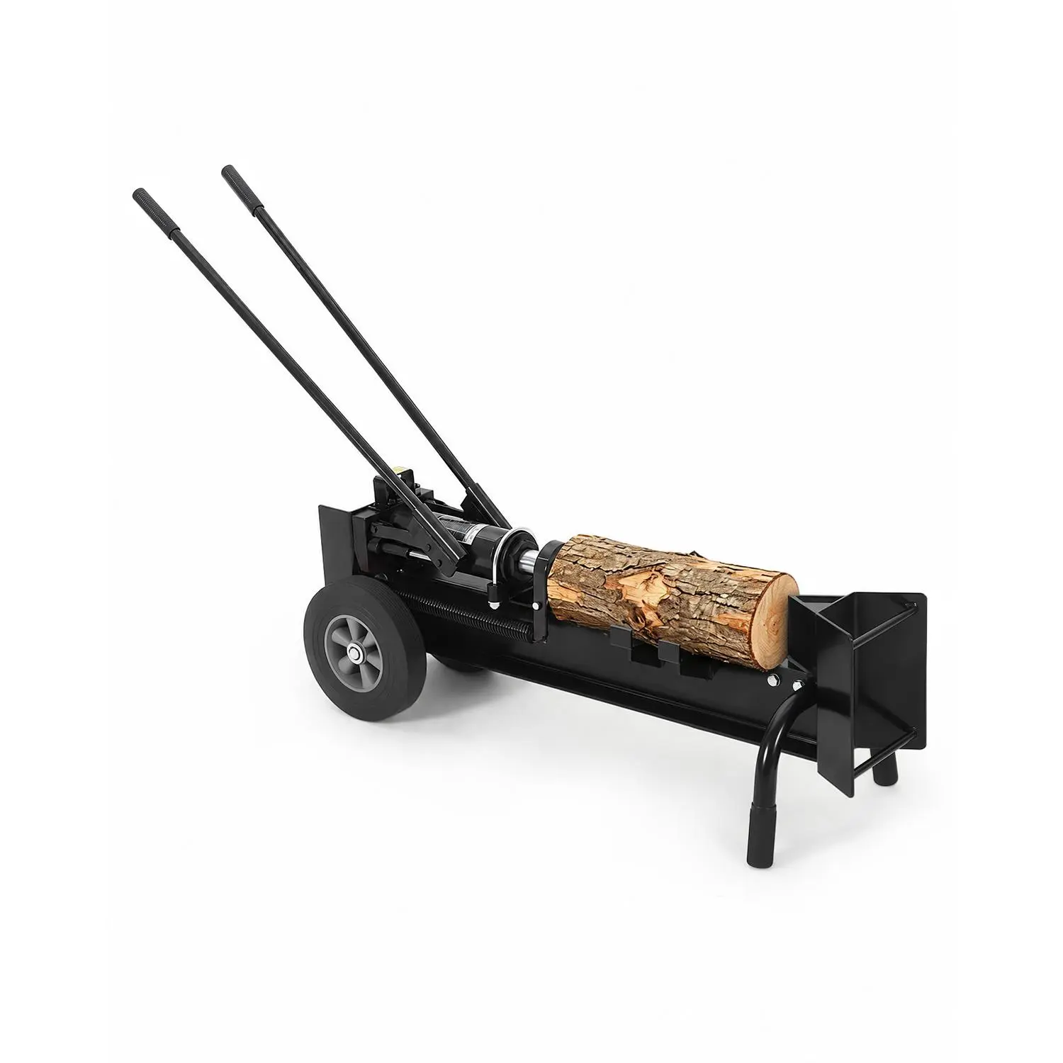 12-Ton Manual Hydraulic Log Splitter for Firewood - Dual-Speed Pump - Portable with Mountain Tires & Stable Stand - For Home, Garden, Camping & Farm