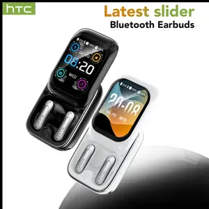 HTC NE48 Wireless Earbuds, LED Display, Bluetooth 6.0 Connectivity, IPX5 Water Resistance. Sports Earphones suitable for music playback and calls; compatible with iOS and Android systems, featuring a built in microphone.