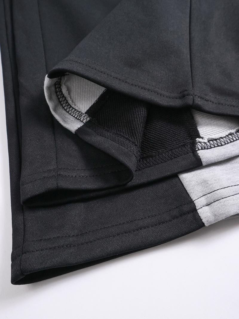 Women's Patchwork Side Stripe Drawstring Waist Sweatpants, Casual Elastic Waist Pocket Jogger Pants for Fall & Winter, Women's Trousers for Daily Wear, Baggy Pants