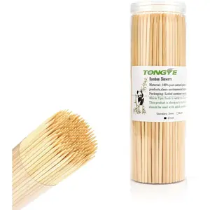 [200 PCS] 6 inch Bamboo Skewers, Premium Wooden Skewers Without Splinters, Skewers for Grilling, BBQ, Appetizer, Fruit Kabobs, Chocolate Fountain, Cocktail Toothpicks, and Food Skewer Sticks.