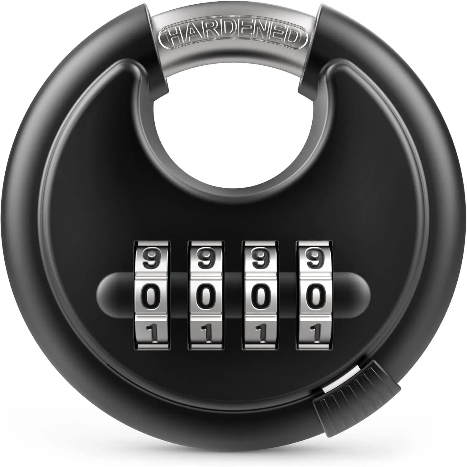 Combination Lock, 4 Digit Padlock with Hardened Steel Shackle, Keyless Heavy Duty Combo Lock for Outdoor Sheds Fence, Gate Hasps, Storage Unit, School Gym Locker (1 Pack, ‎Black)