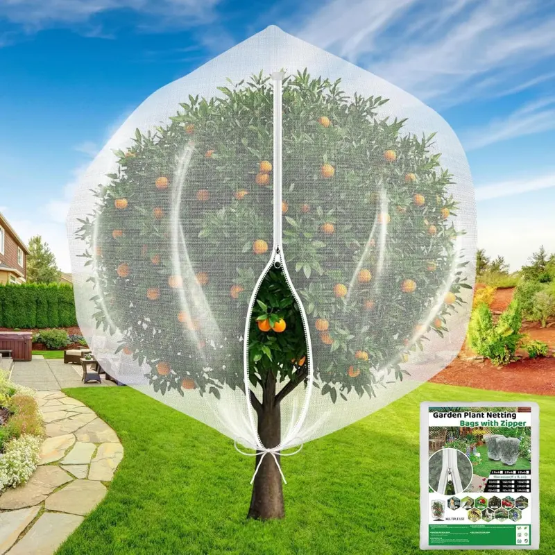Insect proof mesh cover, drawstring zipper, plant insect proof cover, vegetable garden fruit tree bird proof net, garden insect proof mesh cover, greenhouse fruit tree bird proof cover, garden
