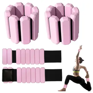 2pcs Wrist Ankle Weights, Wearable Strong Arm and Leg Weights (2 lbs) for Women and Men, Adjustable Ankle Weights for Running, Walking, Yoga, Dance, Swimming, Gym