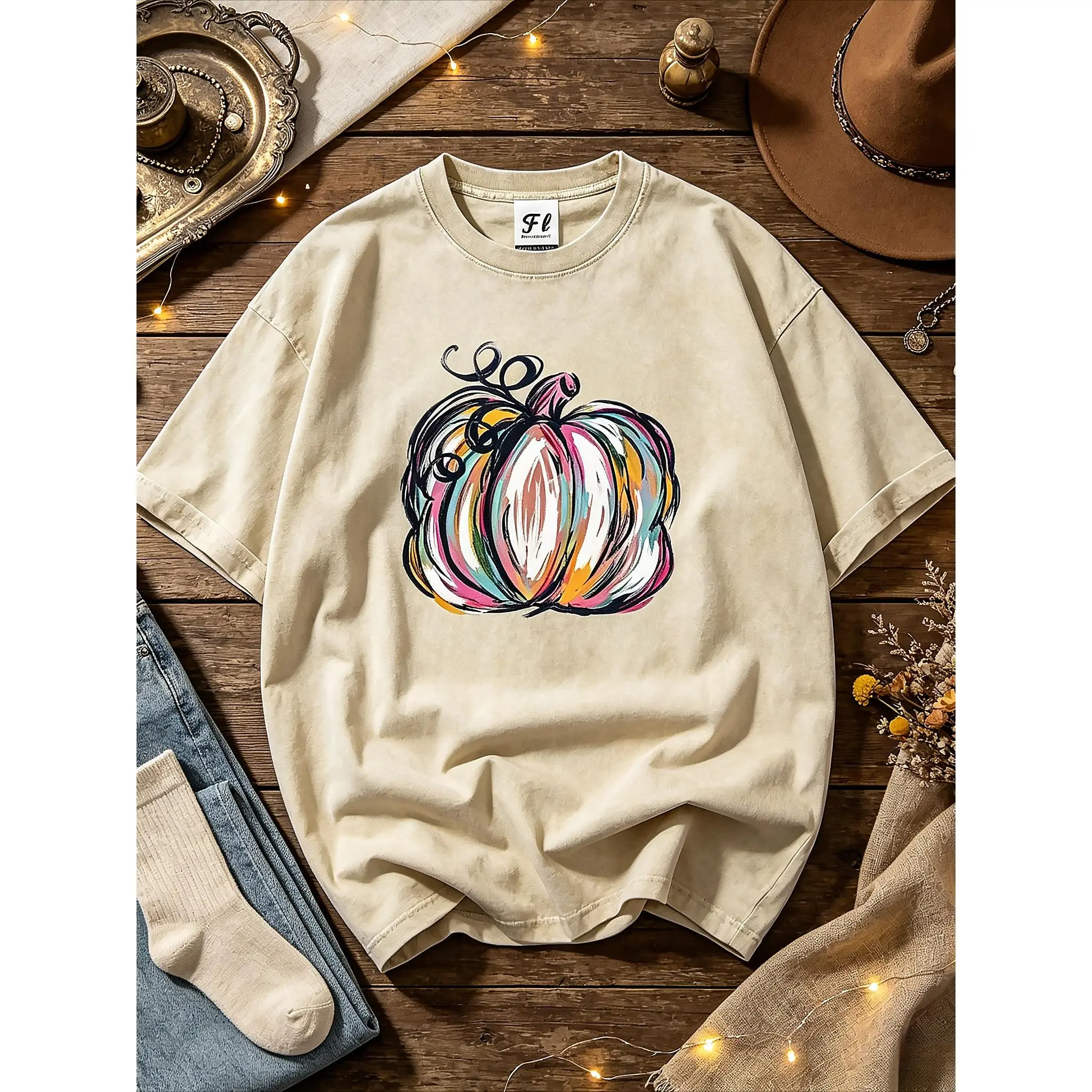 Watercolor Pumpkin T-shirt, Colorful Pumpkin Shirt, Watercolor Pumpkins, Halloween Shirt, Autumn Shirt, Cute Fall Shirt, Gift For Halloween