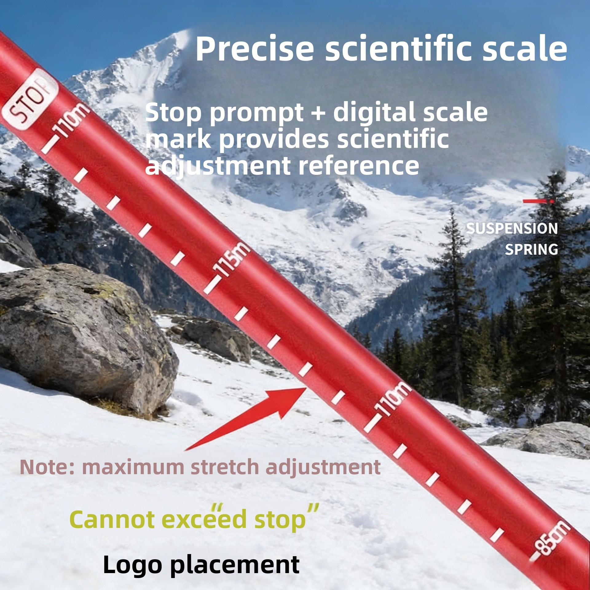 Hiking Cane Telescopic Rod Outdoor Cane Hiking Unisex Professional Anti-skid Mountaineering Cane Aluminum Alloy crutches Camping Cube Tent Conversion Kit Automatic Quick-Open Double-Layer