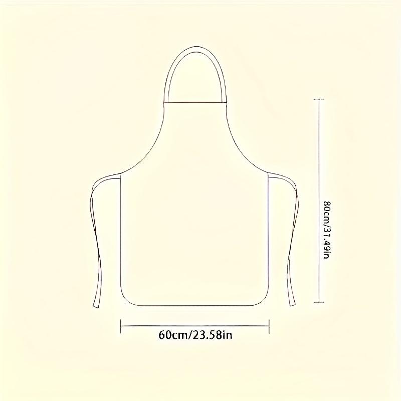 Heart Pattern Polyester  Apron, 1 Count Breathable Kitchen Apron, Cooking Apron  for Women, Valentine's Day Gift, Mother's Day Gift,Nails Design Tool, Nails Art,Nails Ideas,Kitchen Accessory