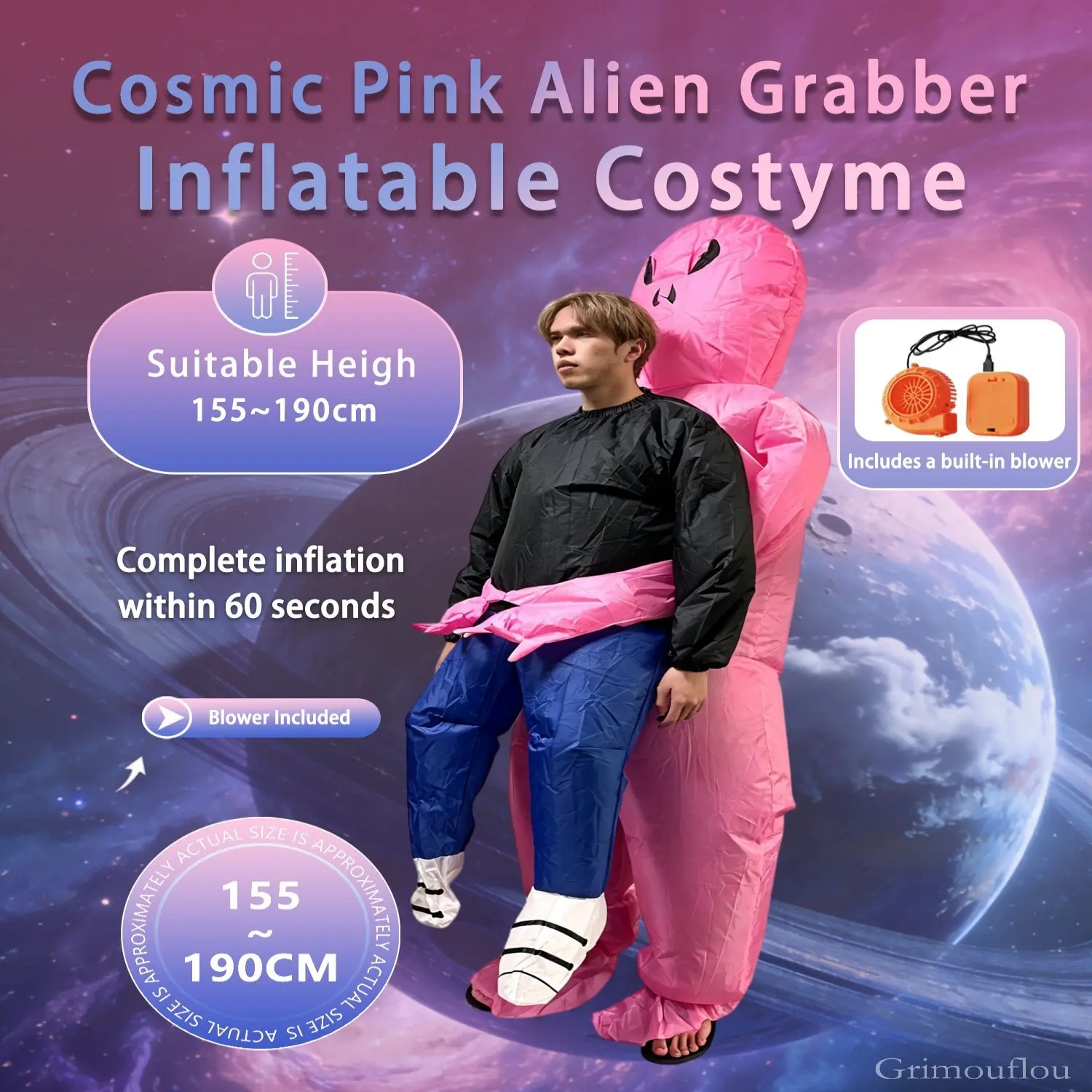 Carnival Christmas Halloween Easter Costume, Alien Inflatable Adult, Perfect for Men's Party Wear, Festival Attire