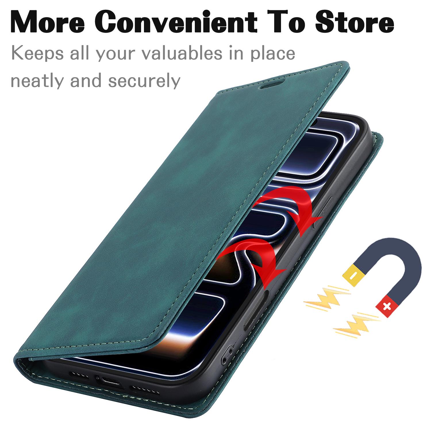 Matte PU Leather Flip Wallet Case with Card Slot, For iPhone 17 16 15 14 13 12 Pro Max
