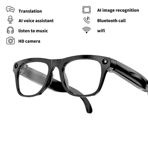 2026 Smart Ai Pov Glasses, 1080P Video Recording, 8mp Camera, Gpt Translation, Music Audio, Sports Travel Sunglasses, Men, 3 Removable Lenses, 290mah Battery