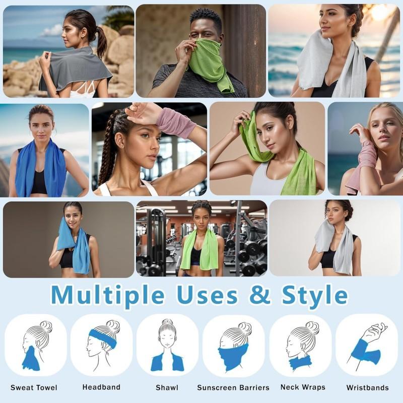 2pcs/10pcs Cooling Towel Set for Men & Women, Quick-Dry Sports Accessories for Camping, Gym, Hiking, Golf, Running, Cycling