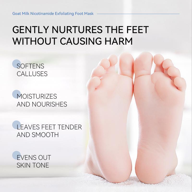 Skin-friendly Exfoliating Foot Mask, 3 Pairs Natural Moisturizing Hydrating Foot Care Mask for Christmas Gift, Nourishing Foot Care Product Skin-friendly Exfoliating Foot Mask, 3 Pairs Natural Moisturizing Hydrating Foot Care Mask for Christmas Gift, Nourishing Foot Care Product