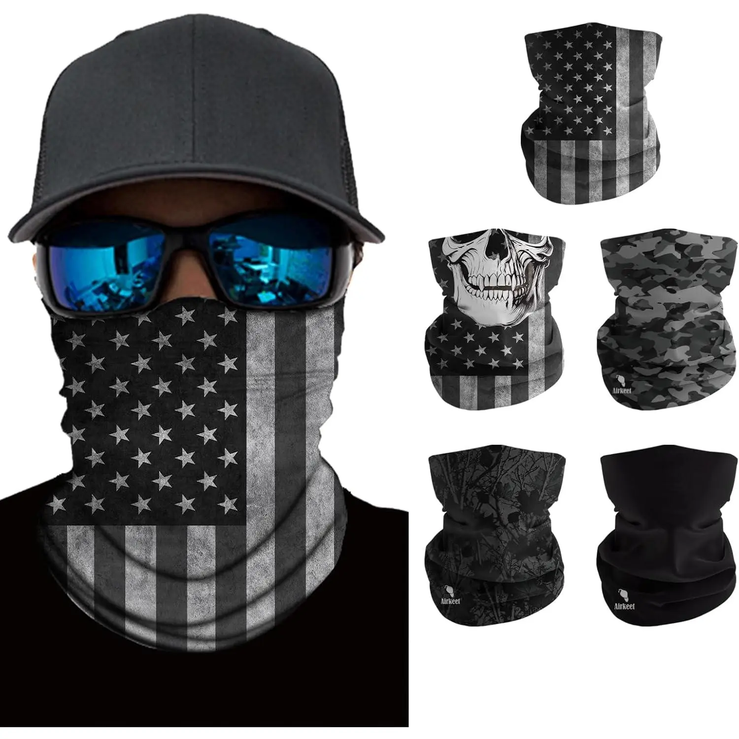 Unisex Stretchy Microfiber Neck Gaiter - UPF 30+ Fabric, Ultra-Light Breathable Sporty Face Cover & Mask, One Size Outdoor Running Wear, Upf Fabric