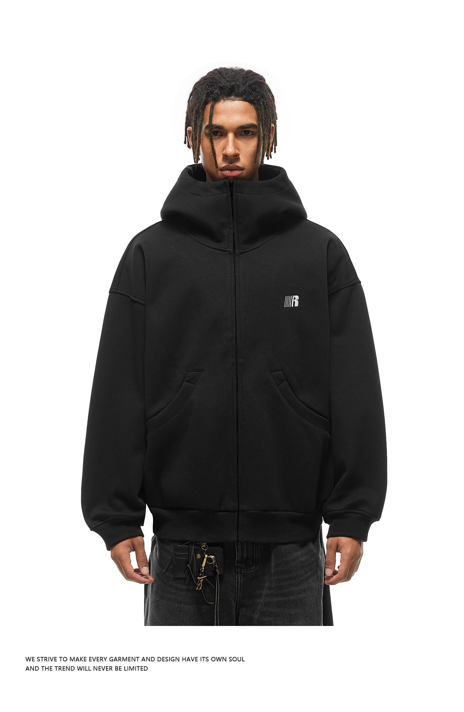 FDR Big Hood Eases Social Anxiety Hoodie High Neck Oversized Unisex Embroidered Letter Fall Cardigan Zip Up Suitable Menswear Womenswear Sweatshirt Pullover Heavyweight #Mentalhealth Tops Casual #valentinesday #tiktokshopjumpstartsale #valentinesdaygift S