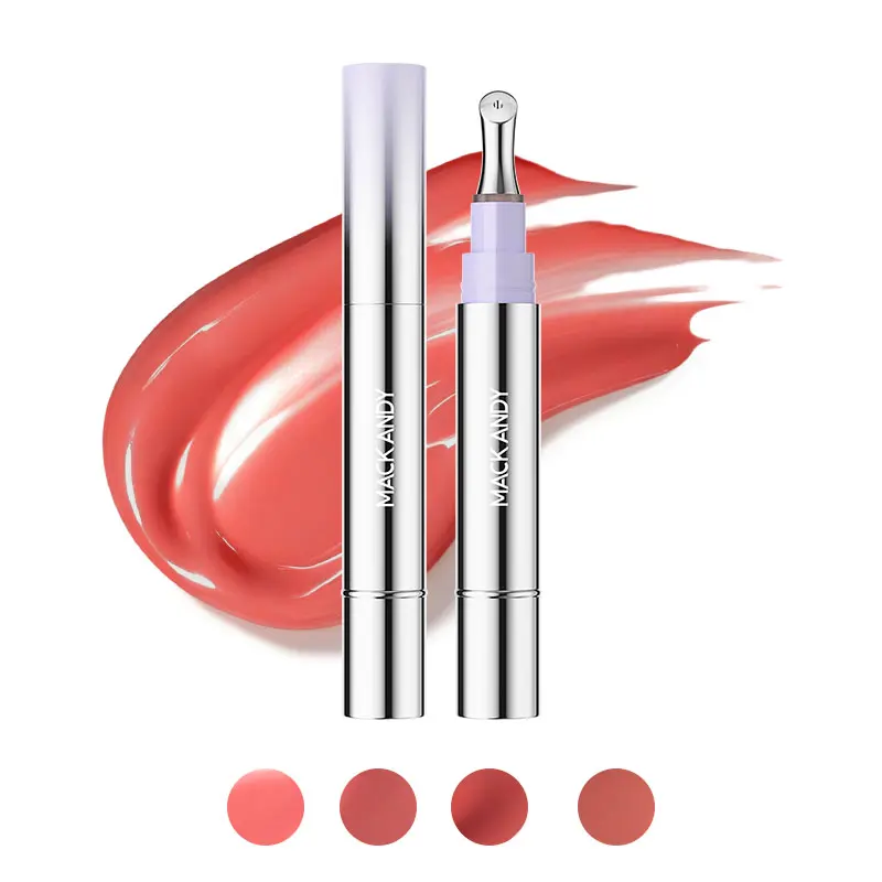 Mirror Lip Gloss Balm Pen with Metal Applicator - Hydrating, Non-Sticky, Lightweight, Waterproof Lip Product for Sheer Buildable Color, High-Shine Juicy Glassy Finish, Moisturizing Long-Lasting Luster, Natural Makeup Effect Shimmer Hydrate Cosmetic