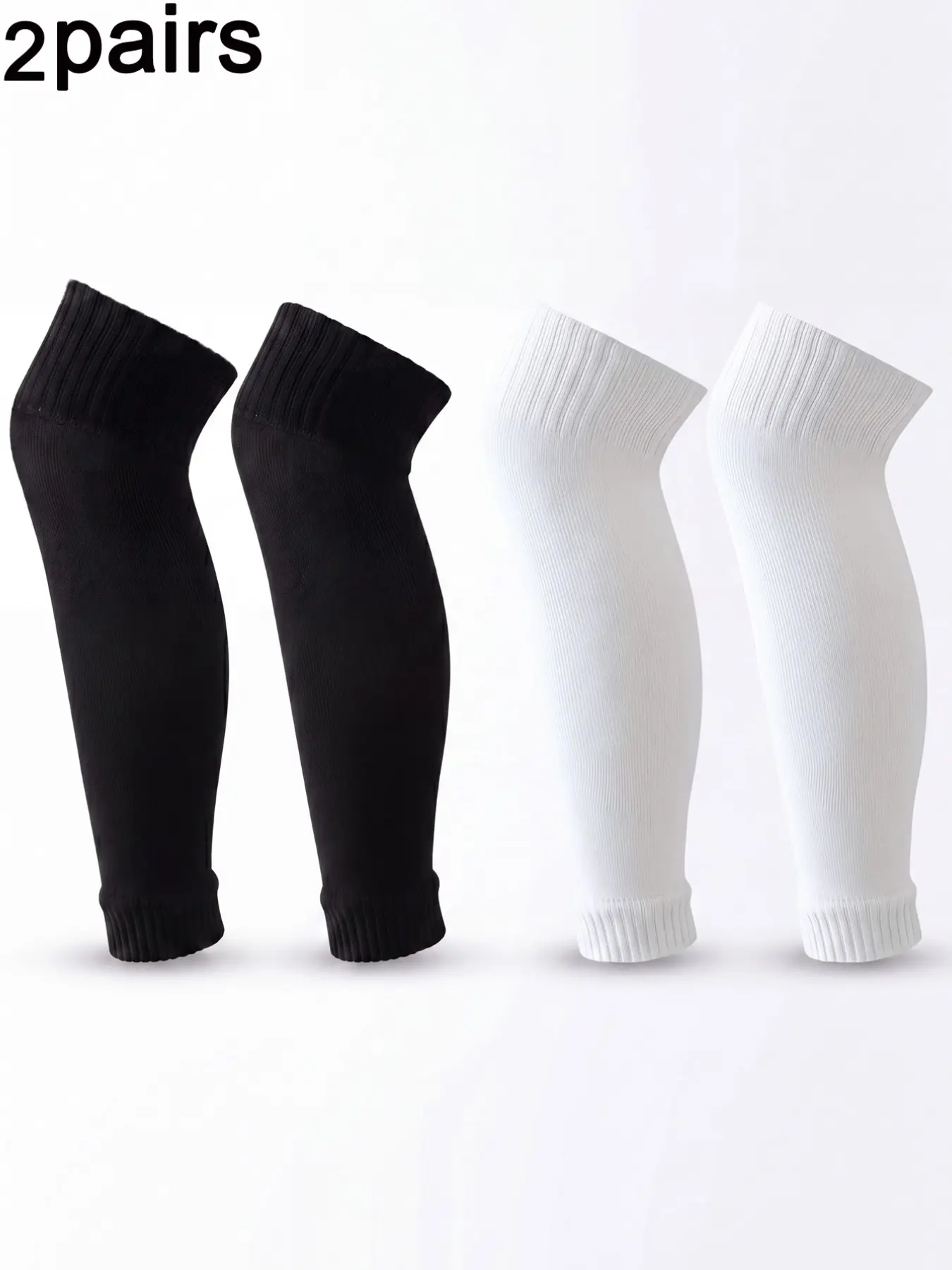 2 Pairs Unisex Solid Color Long Tube Sports Socks, Elastic Breathable Ankle Socks, Fashion Design, Comfortable Soft Fabric, Lightweight Fit