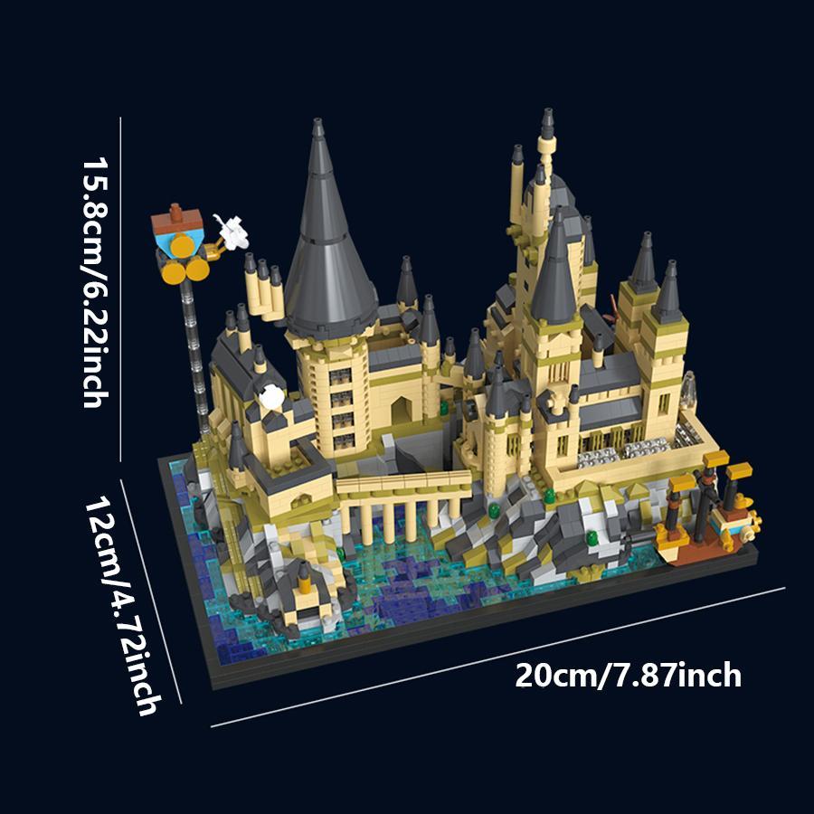 Hogwarts Castle Building Blocks, Creative Micro Building Blocks, DIY Educational Assembly Bricks Toy for Teenager & Adult, Model Set
