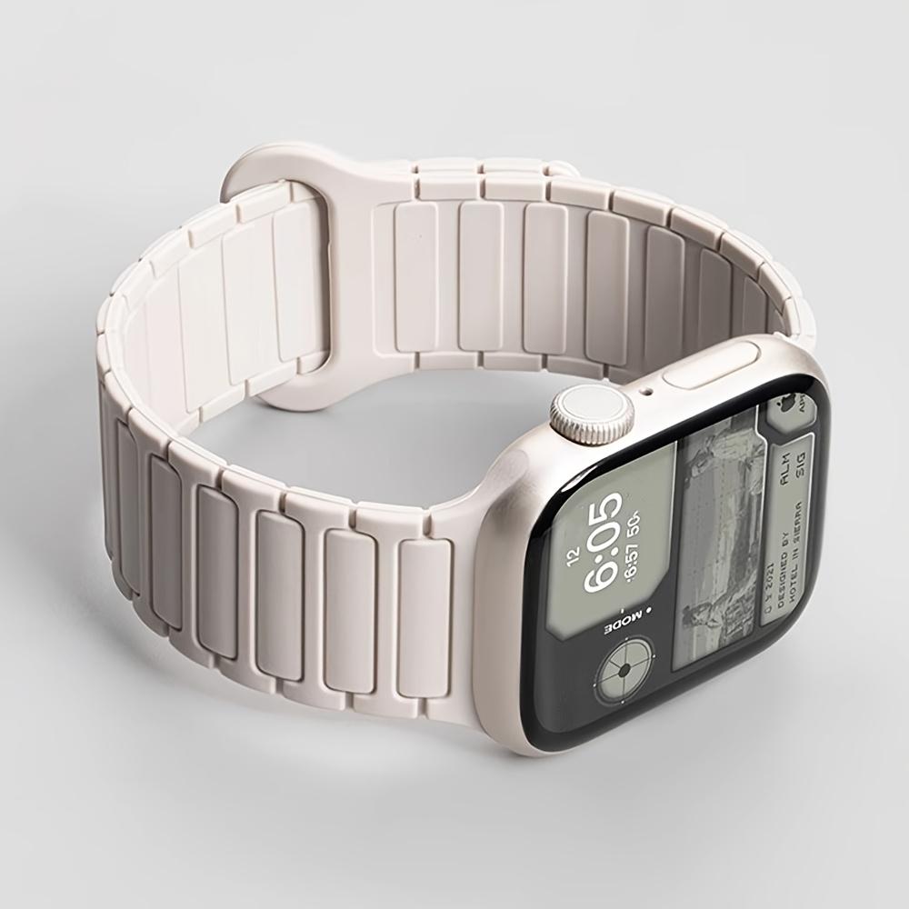 Magnetic Silicone Band – Soft Adjustable Sport Strap for Apple Watch, Secure Fit & Comfortable, Fits 38–49mm
