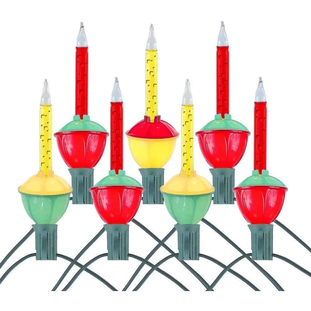 Traditional Christmas Bubble Lights Set, Novelty 6FT String with 7 Bulbs