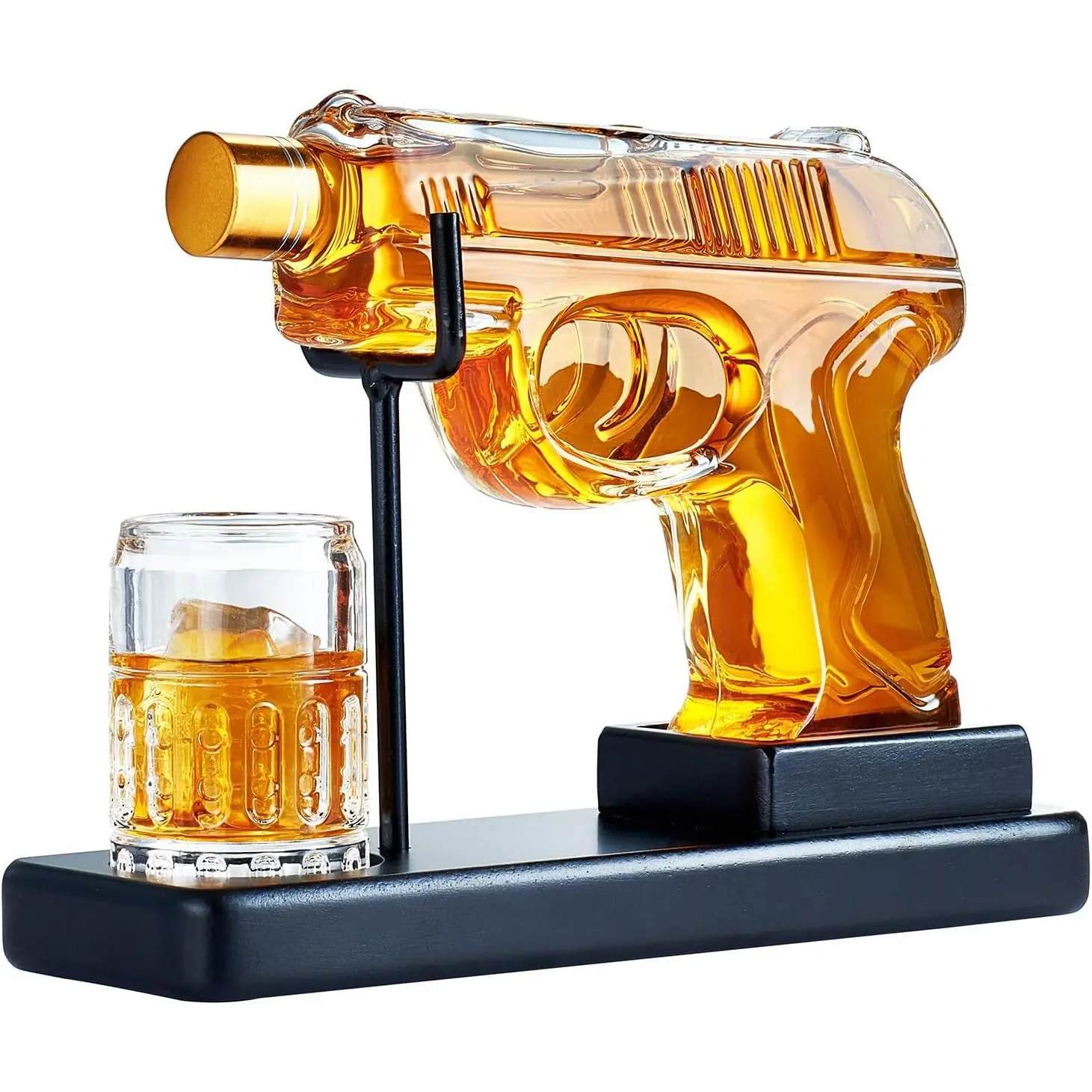 Kollea Gun Shape Whiskey Decanter Set with Shot Glasses - Liquor Dispenser for Bar, Campfire Parties - Unique Gifts for Man, Birthday Anniversary Home Supplies