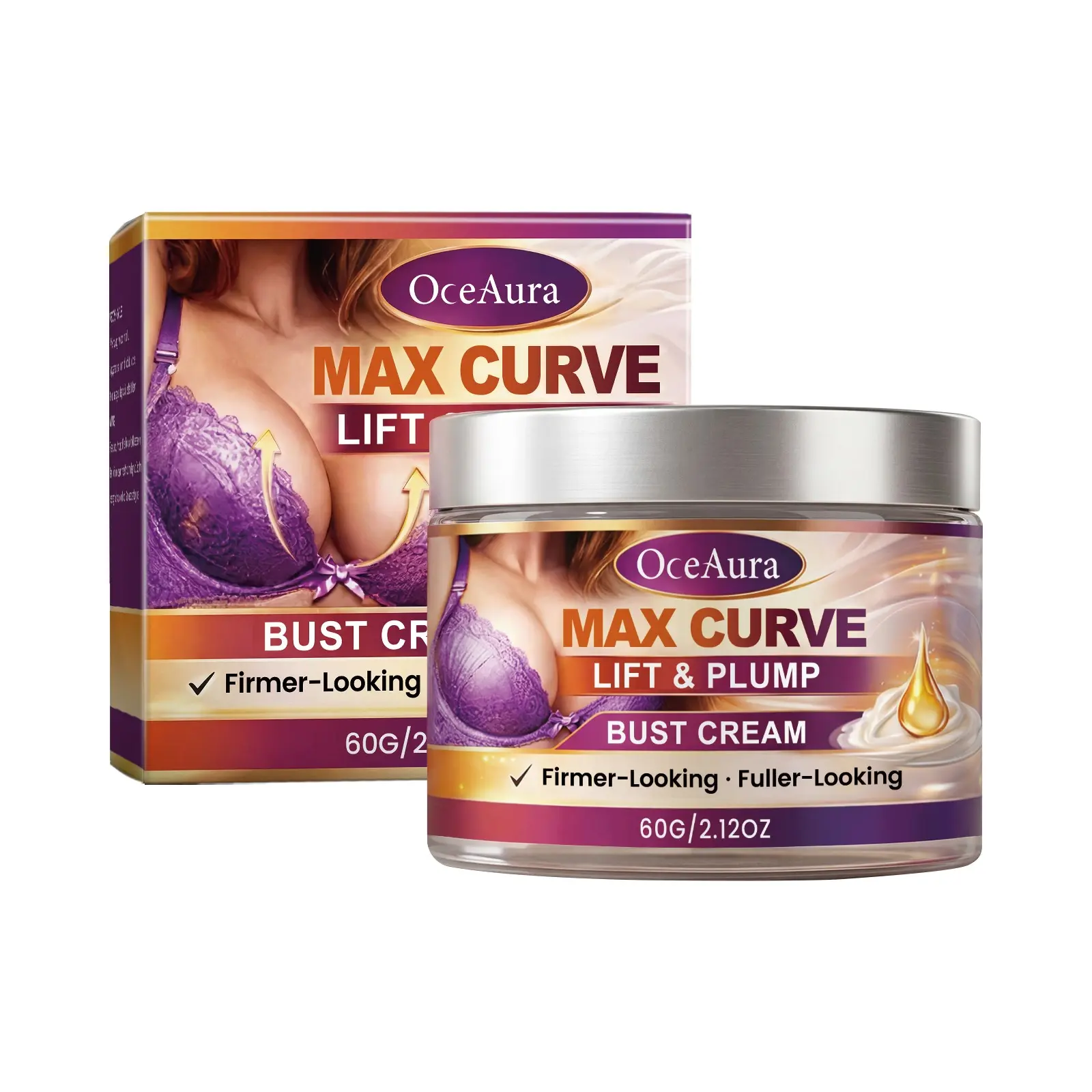 Breast Moisturizing Cream with Glycerin & Mineral Oil, Bust Firming & Lifting Massage Cream, Deep Hydration, Quick Absorption, Long-Lasting Nourishment