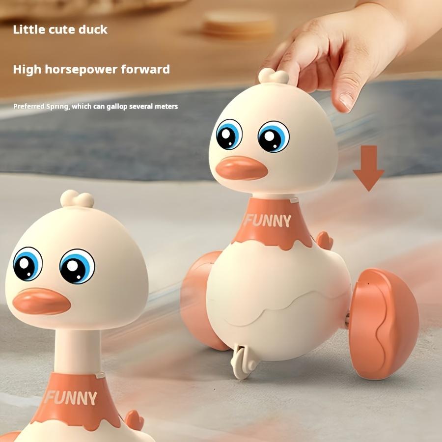 1-piece set, press-and-rock duckling toy car, educational toy car, no batteries required, runs with a single press, no batteries needed, Christmas and birthday party gift