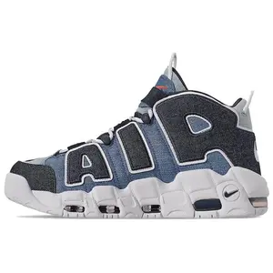 Nike Air More Uptempo 96 Denim Mid-Top Retro Basketball Shoes for Men Verifiable, with credentials and supporting global authentication