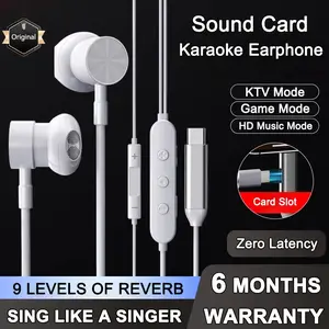 Wired In-Ear Headphones with Microphone, USB-C Interface, Compatible with Samsung Galaxy and iPhone, Ideal for Gaming and Music