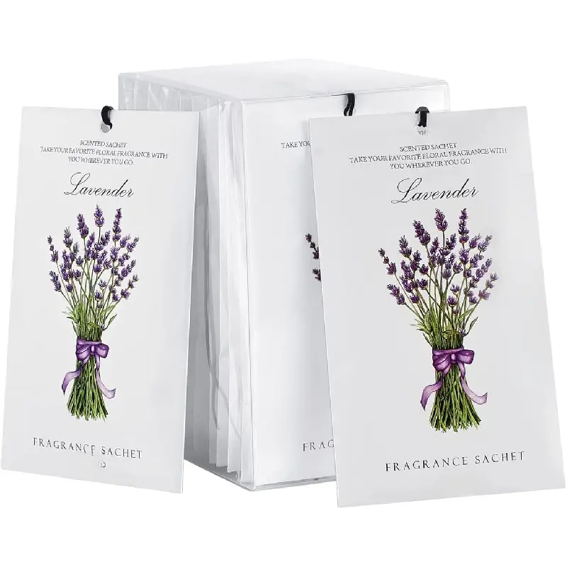 12 Pack Lavender Scented Sachets| Odor Eliminator & Air Freshener for Drawer, Closet, Car, Shoes, Gym Bag, Suitcase| Home Fragrance Gift Set