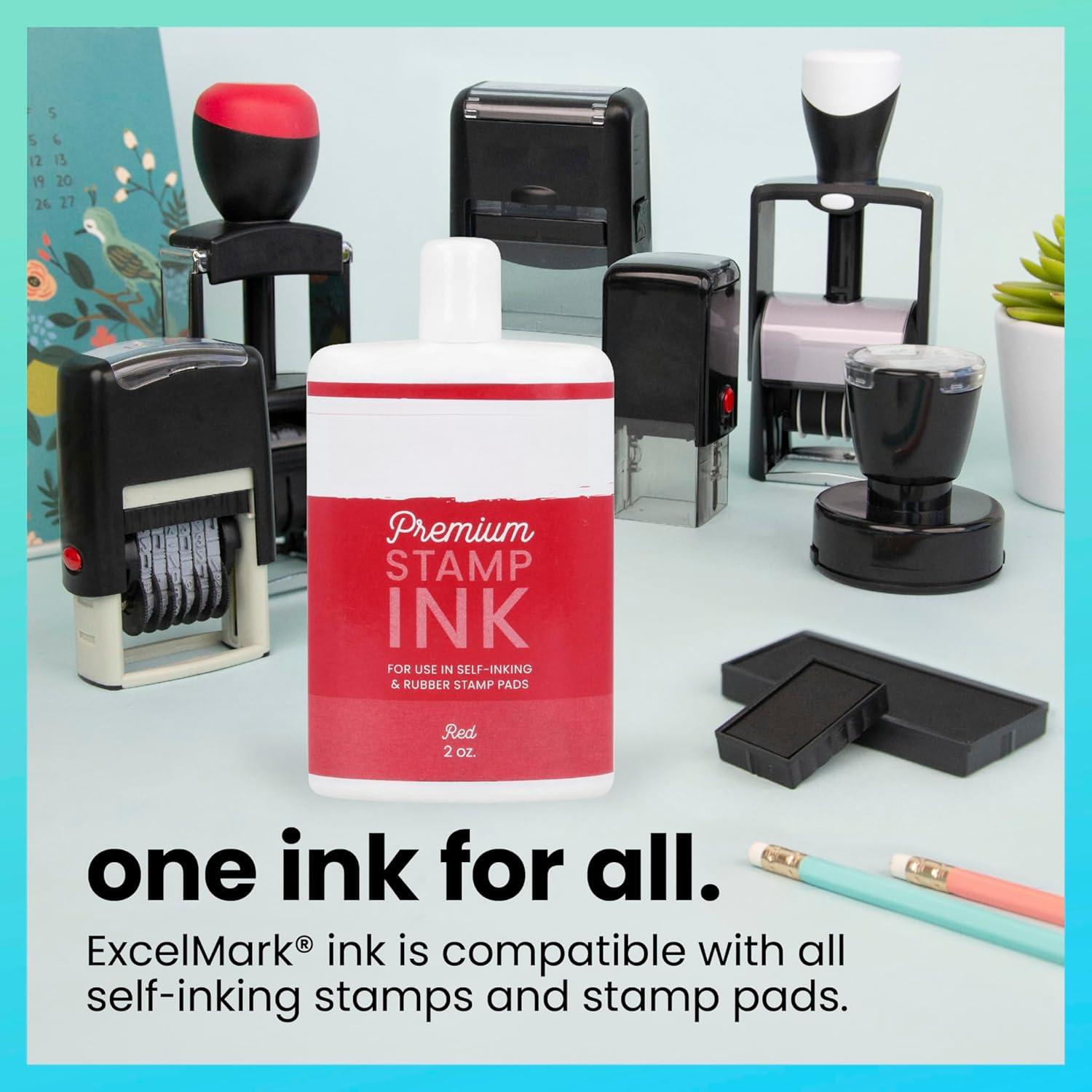 Self Inking  Refill Ink - 2 oz. - Red Ink