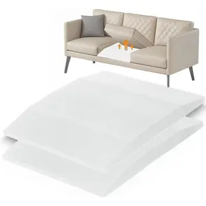 20"x20"Couch Cushion for Sagging Seat, Trapezoid 40D Density Foam Couch,Sofa Cushion for Furniture Sagging, White (2PCS)