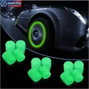8Pcs Green Glow in the Dark Tire Valve Stem Caps, Fluorescent Luminous Wheel Air Valve Covers, Anti-Corrosion Waterproof Universal Fit Auto Accessories for Cars, Trucks, SUVs, Motorcycles, Bikes & Night Driving Safety Style Upgrade