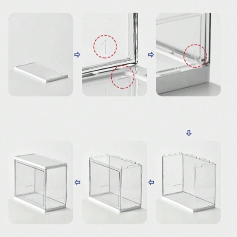 Stackable Perfume Storage Box, 1 Count Large Capacity Dustproof Acrylic Display Cabinet, Vanity Makeup Organizer, Cosmetic Desktop Dustproof Storage Box for Home Bathroom Hotel Salon, Multilayer Storage, Cosmetics Organizer Storage